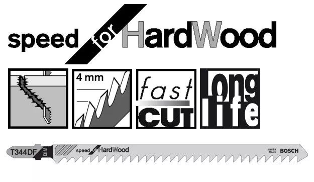 Lame de scie sauteuse BOSCH T 344 DF (lot de 5)